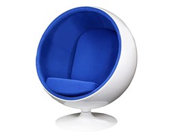 Fotel KULA - inspirowany proj. Ball Chair Wysokość 130 cm tworzywo sztuczne Fotel inspirowany Tkanina Głębokość 100 cm szkło Wysokość 45 cm Styl Nowoczesny