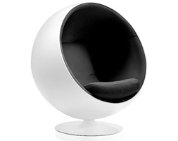 Fotel KULA - inspirowany proj. Ball Chair Wysokość 130 cm tworzywo sztuczne Fotel inspirowany Tkanina Głębokość 100 cm szkło Wysokość 45 cm Styl Nowoczesny