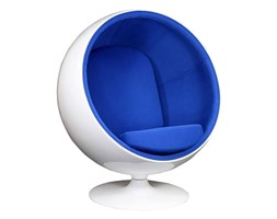 Fotel KULA - inspirowany proj. Ball Chair Wysokość 130 cm tworzywo sztuczne Fotel inspirowany Tkanina Głębokość 100 cm szkło Wysokość 45 cm Styl Nowoczesny