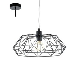 Lampa druciana oprawa wisząca zwis żyrandol Eglo Carlton 2 1x60W E27 czarna 49487 >>> RABATUJEMY do 20% KAŻDE zamówienie !!! - wysyłka w 24h Styl Industrialny Metal Ilość źródeł światła 1 źródło