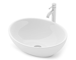 Umywalka Ceramiczna Stawiana Nablatowa Sofia - Rea Ceramika Owalne nablatowe