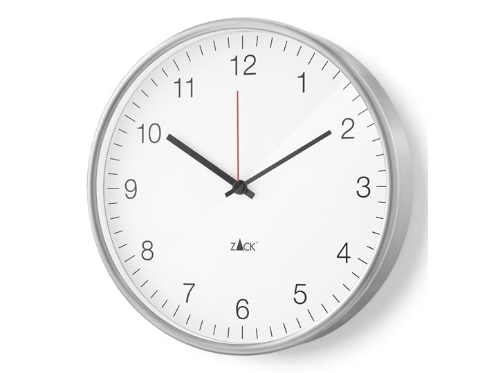 Zegar ścienny 30cm Zack Palla srebrno-biały kod: ZACK-60023 Kolor Srebrny Tworzywo sztuczne Metal Okrągły Styl Klasyczny