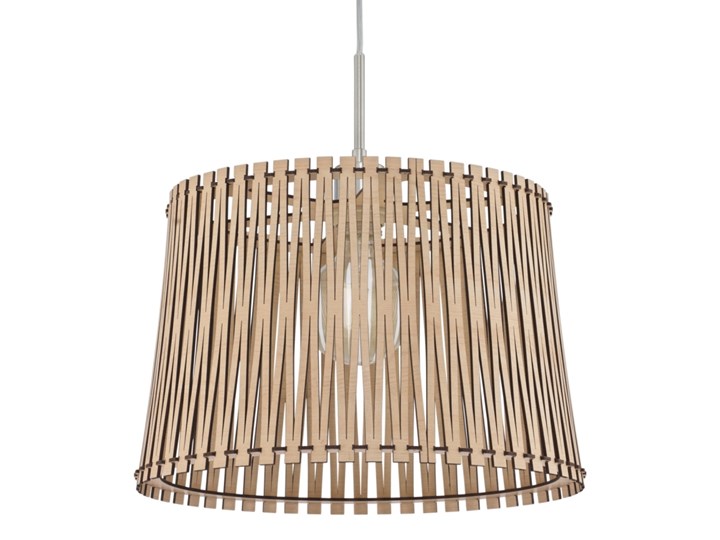 Eglo 96192 - Żyrandol SENDERO 1xE27/60W/230V Kolor Beżowy Metal Lampa z abażurem Drewno Kategoria Lampy wiszące
