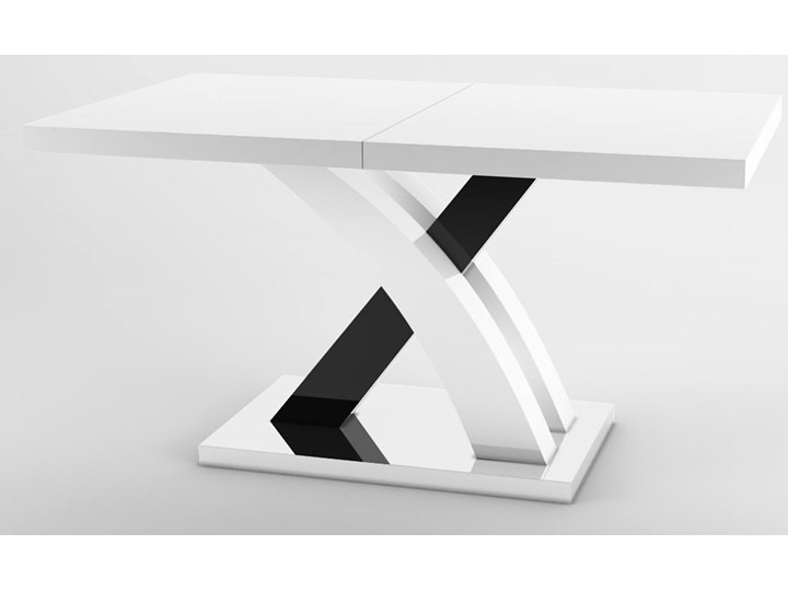 STÓŁ "X" ROZKŁADANY 140/180CM DO JADALNI WYSOKI POŁYSK Płyta MDF Pomieszczenie Stoły do kuchni Wysokość 75 cm Kolor Biały