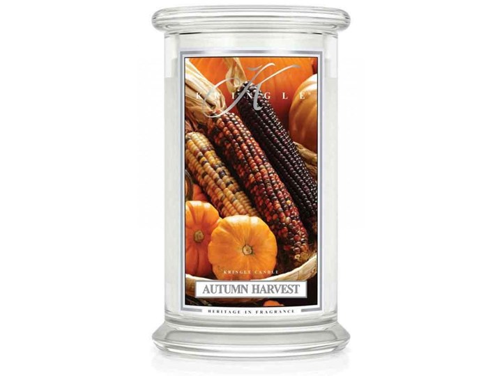 Kringle Candle - Autumn Harvest - duży, klasyczny słoik (623g) z 2 knotami