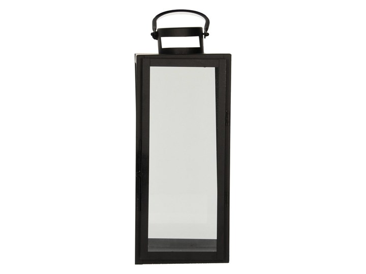 Lampion metalowy Elegance black wys. 42cm, 16 × 17 × 42 cm Szkło Kolor Czarny Kategoria Lampiony do ogrodu