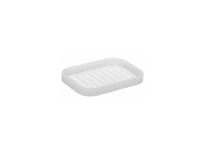 Biała mydelniczka InterDesign Lineo, 12,5x9 cm Mydelniczki Kolor Biały Kategoria Mydelniczki i dozowniki