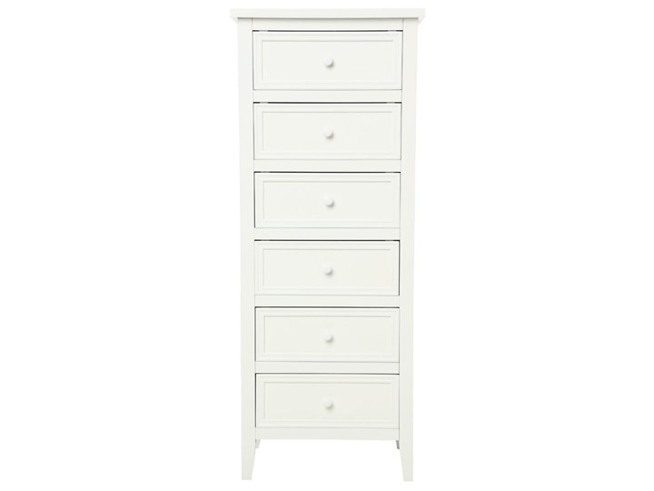 Regał z 6 szufladami BLANC CHARME - biała komoda