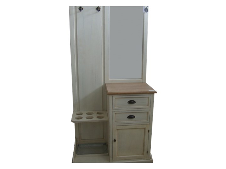 Garderoba "Riviera III " Vintage szkło płyta MDF drewno Ścienny