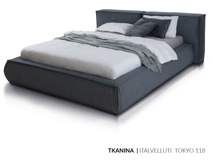OrDesign: Łóżko CUSHIONS Rozmiar stelaża 240x245 cm Łóżko tapicerowane tkanina Rozmiar materaca 140x200 cm