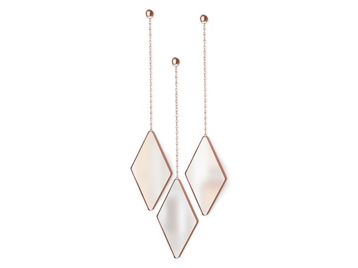 Lustro ścienne 3-elementowe Umbra Dima Copper