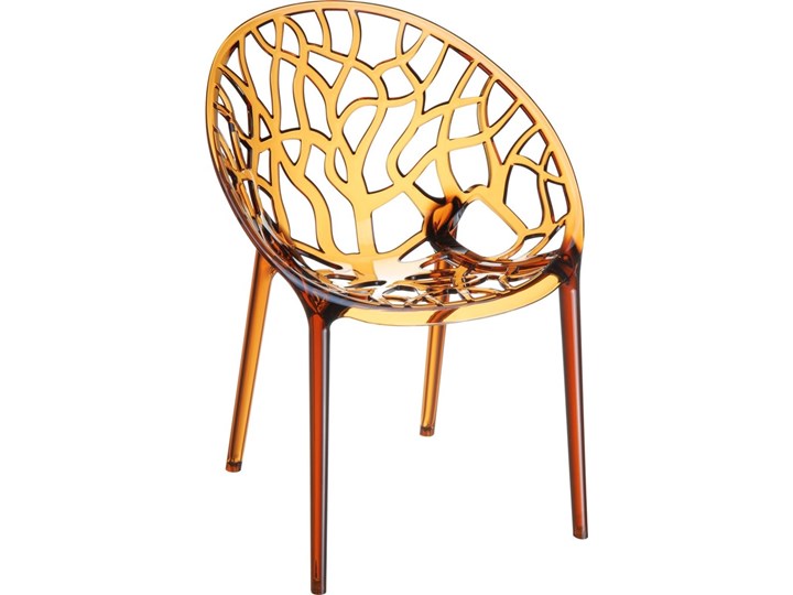 Krzesło Coral bursztynowe Wysokość 80 cm Głębokość 60 cm Szerokość 59 cm Styl Glamour Styl Industrialny
