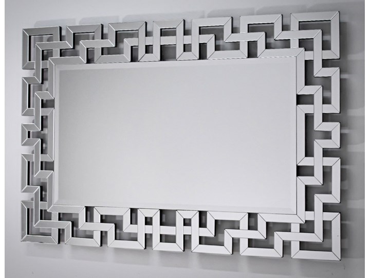 Lustro rama z luster wzór Grecco Mirror Glamur Lustro bez ramy Ścienne Prostokątne Pomieszczenie Salon