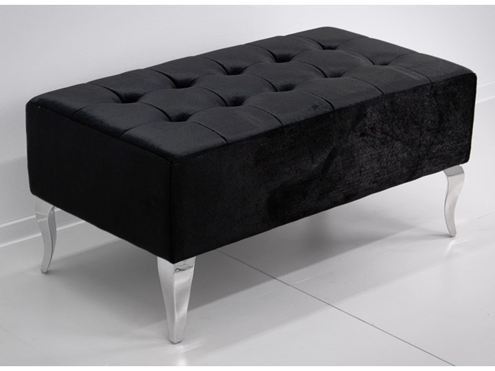 Pufa Estillo Glamur Black 90/50 kryształki Pikowana Kategoria Ławki do salonu