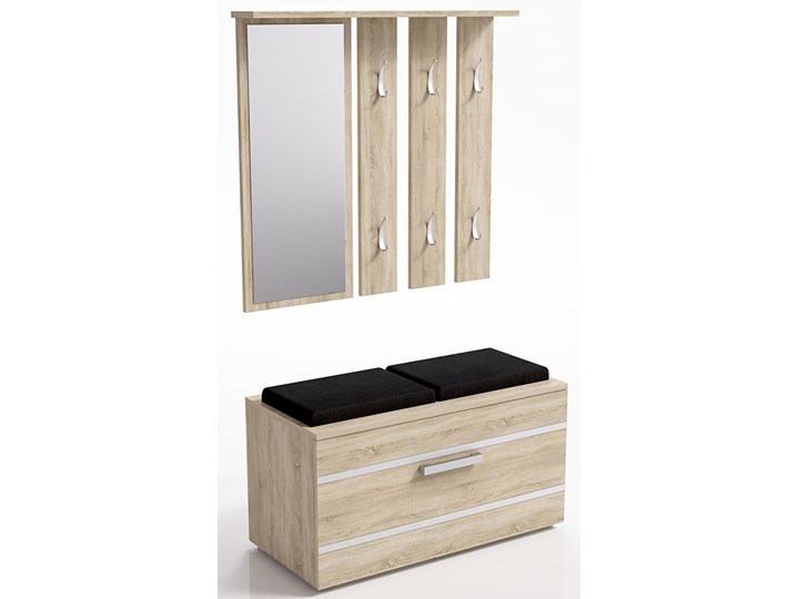 Garderoba z lustrem i szafką na buty Malea - dąb sonoma Kategoria Zestawy mebli do sypialni