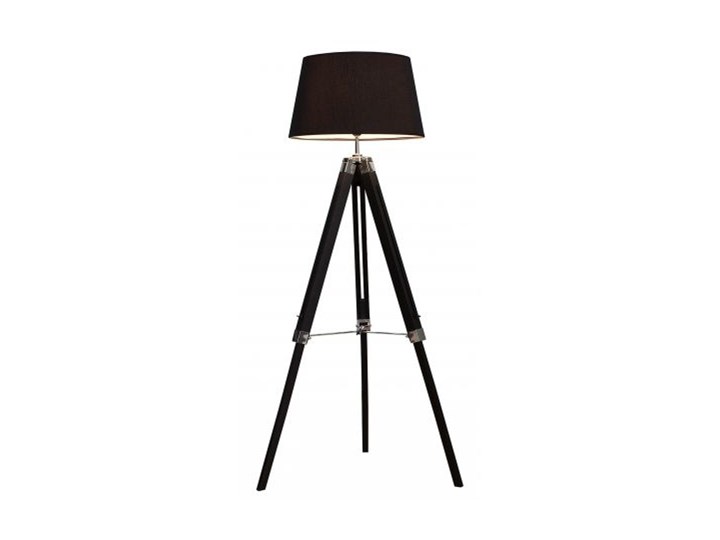 Lampa podłogowa Sylt 99-143cm z litego drewna czarnego