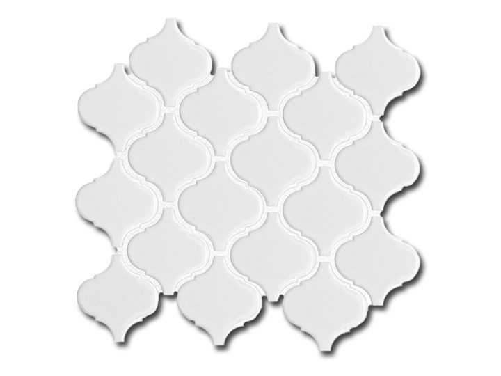 Mini Arabesco White 27,6x25 Arabeska Płytki kuchenne Płytki ścienne Płytki łazienkowe 25x27,6 cm Kolor Biały