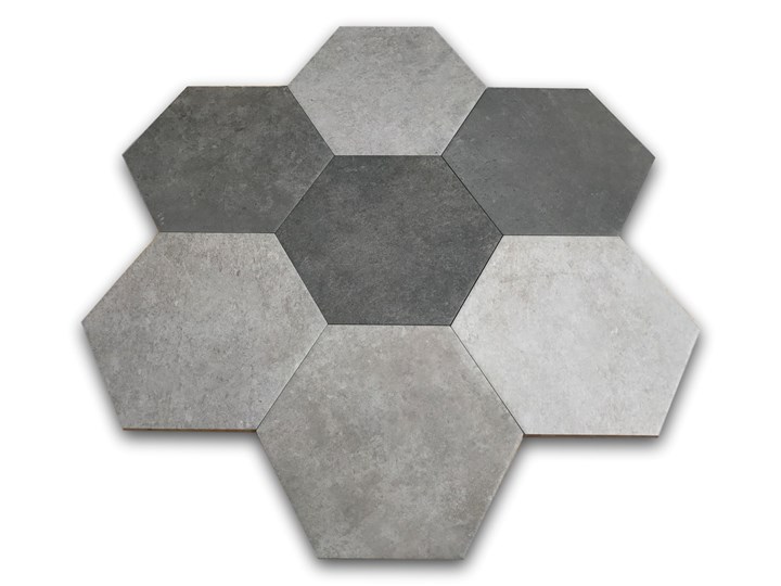Hexagon Multi Cold 25x22 Heksagon 22x25 cm Płytki ścienne 20x25 cm Płytki podłogowe Gres Płytki tarasowe Kategoria Płytki