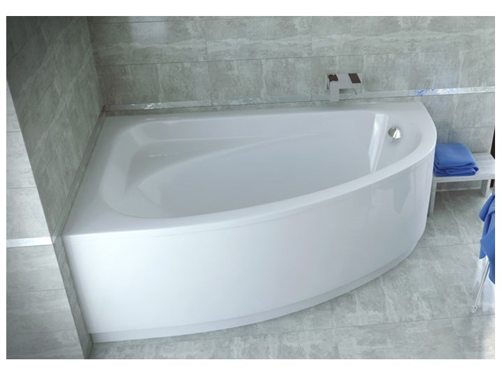 Wanna narożna asymetryczna Cornea 140x80 Akryl Długość 140 cm