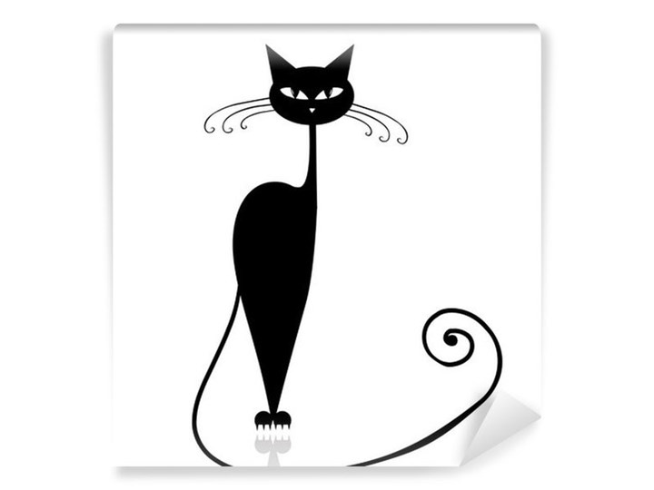 Fototapeta Czarny Kot Silhouette Dla Swojego Projektu Fototapety