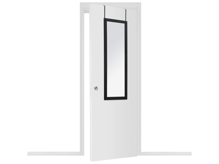 Lustro zawieszane na drzwi w ramie aluminiowej, 110x36 cm Lustro z ramą Pomieszczenie Przedpokój