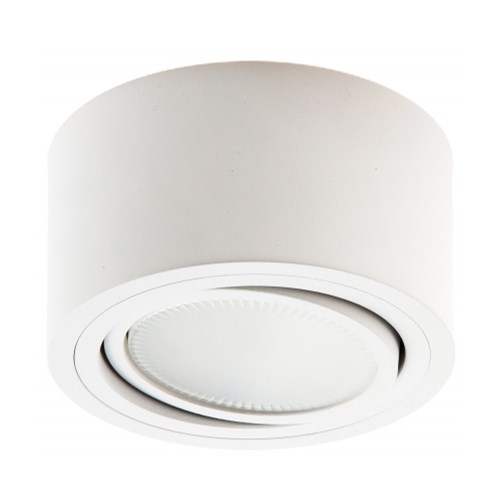 LM P 100 PLAFON NOWOCZESNA LAMPA SUFITOWA OPRAWA NATYNKOWA 12 CM ALUMINIUM BIAŁY GX53 LED NISKI