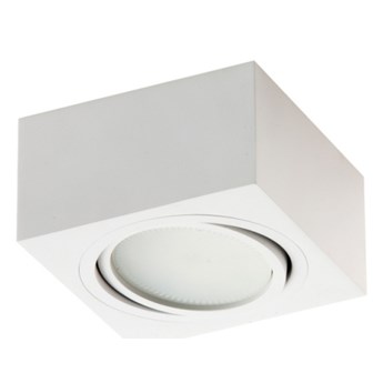 PP Design P 101 WH PLAFON NOWOCZESNA LAMPA SUFITOWA OPRAWA NATYNKOWA 12x12 CM ALUMINIUM BIAŁY GX53 LED NISKI