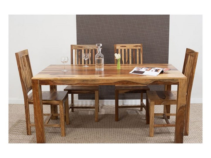Stół drewniany jadalniany 160 / 250 (lakierowany) Shina Palisander Drewno Długość 160 cm Wysokość 76 cm Kolor Brązowy