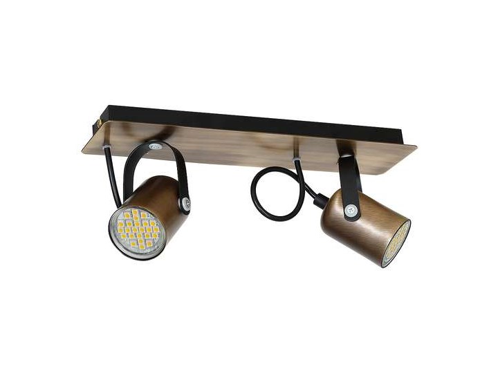 Listwa lampa sufitowa spot downlight Luminex Mark 2x8W GU10 antyczny mosiądz 7031