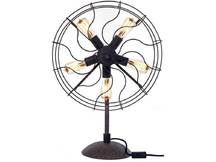 Wentylator - lampa biurkowa - cage Lampa z kloszem Wysokość 62 cm Stal Kategoria Lampy stołowe