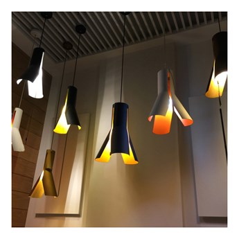 Lampa wisząca 32cm Altavola Design Origami Design 1 biało-pomarańczowa kod: 5902249032154