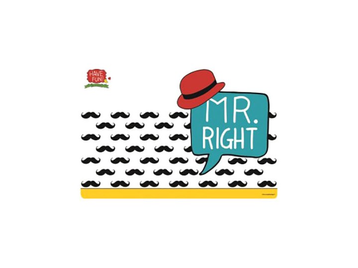 Mata stołowa Mr Right 45x30cm Nuova R2S Have Fun kod: 550 RIGH Podkładka pod talerz Tworzywo sztuczne Kategoria Podkładki kuchenne