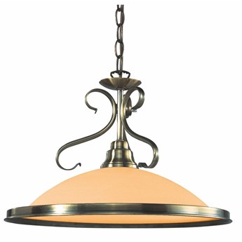 Lampa wisząca SASSARI I Globo styl klasyczny antyczny mosiądz antyczny szkło złoty bursztynowy 6905