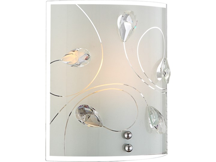 Lampa przyścienna ALIVIA I Globo styl glamour kryształ chrom kryształ k5 chrom srebrny biały 40414-1W
