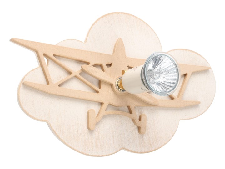 Reflektorek ścienny AIRPLANE I Nowodvorski styl dziecko ekologiczny sklejka drewno drewniany szary 6905