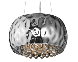 Lampa Przysufitowa Caldo Azzardo styl glamour kryształ metal chrom szkło