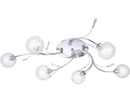 Lampa przysufitowa CORA Globo styl nowoczesny chrom aluminium szkło akryl