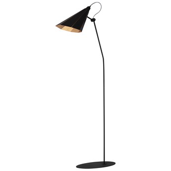 ZAMBIA lampa podłogowa 1 x 60W E27 lampa do czytania nowoczesna metalowa czarna złota skandynawska design ALDEX 811A/1