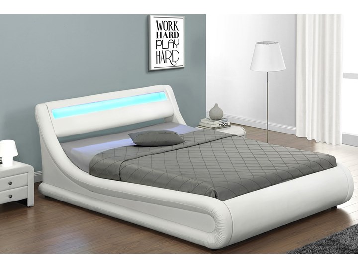 ŁÓŻKO TAPICEROWANE DO SYPIALNI 160X200 138 LED BIAŁE Rozmiar materaca 160x200 cm