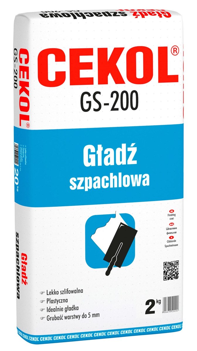 Cekol Gładź Szpachlowa Gs 200 2 Kg Gipsy I Gładzie Zdjęcia