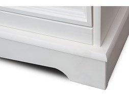 Komoda 4-drzwiowa Belluno Elegante biała Styl Klasyczny Szerokość 167 cm Szkło Wysokość 85 cm Głębokość 45 cm Z witrynami Drewno Styl Prowansalski