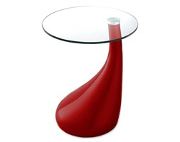 Stolik Pop Red Wysokość 55 cm Szkło Rozmiar blatu 45x45 cm