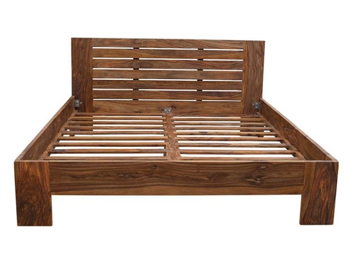 łóżko Drewniane 180x200 Spring Pu Brown Palisander łóżka Do