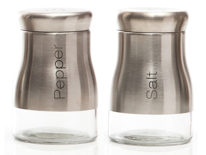 Solniczka i pieprzniczka Sabichi Salt and Pepper Szkło Stal nierdzewna Zestaw do przypraw
