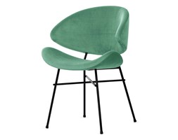 Krzesło Cheri - velours - miętowy : Kolor podstawy - czarny - RAL 9004 Metal Płyta MDF Tkanina Wysokość 2 47 cm