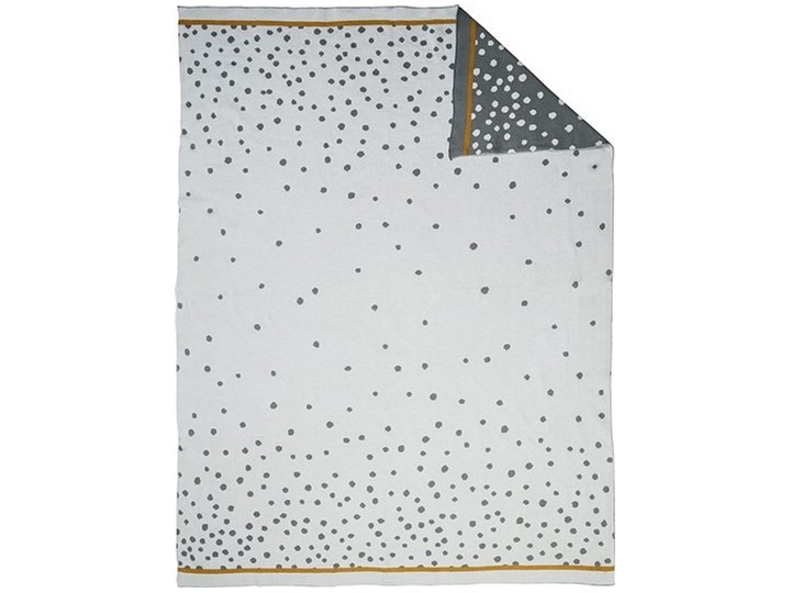 Kocyk dzianinowy Dots szary