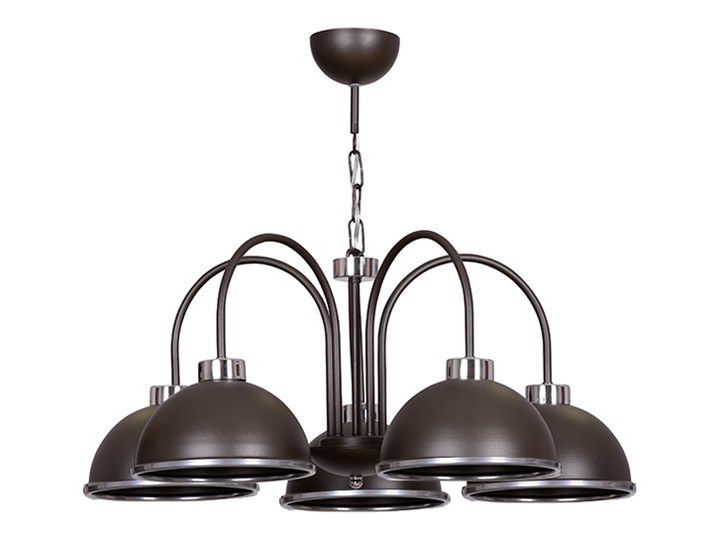 RANDOM 5 WENGE nowoczesny żyrandol metalowe klosze elementy chrome Lampa LED Ilość źródeł światła 5 źródeł Lampa z kloszem Kategoria Lampy wiszące