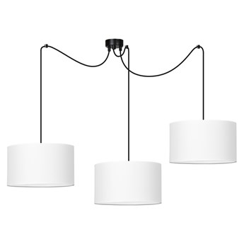 ROTO 3 WHITE 187/3 lampa wisząca regulowana wysokość abażury całe białe