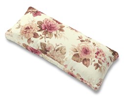 Dekoria Poszewka na poduszkę Karlstad 67x30cm, bordowo-beżowe róze na kremowym tle, 67 x 30 cm, Mirella