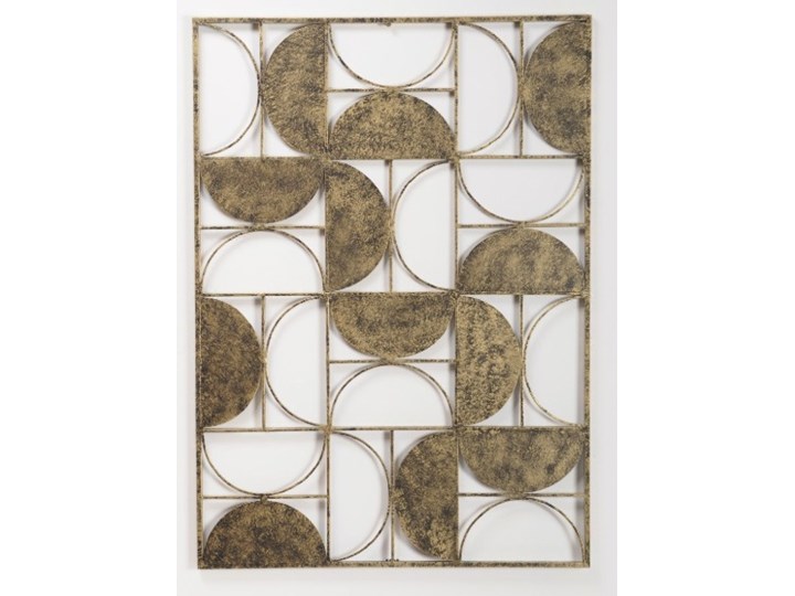Ozdoba naścienna Rectangular Gold 100 cm żelazo stare złoto
